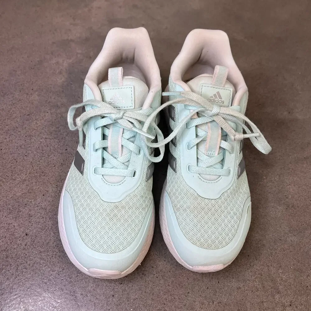 Adidas PLRPath halo mint cloudfoam sneakers youth girls size 2 shoes